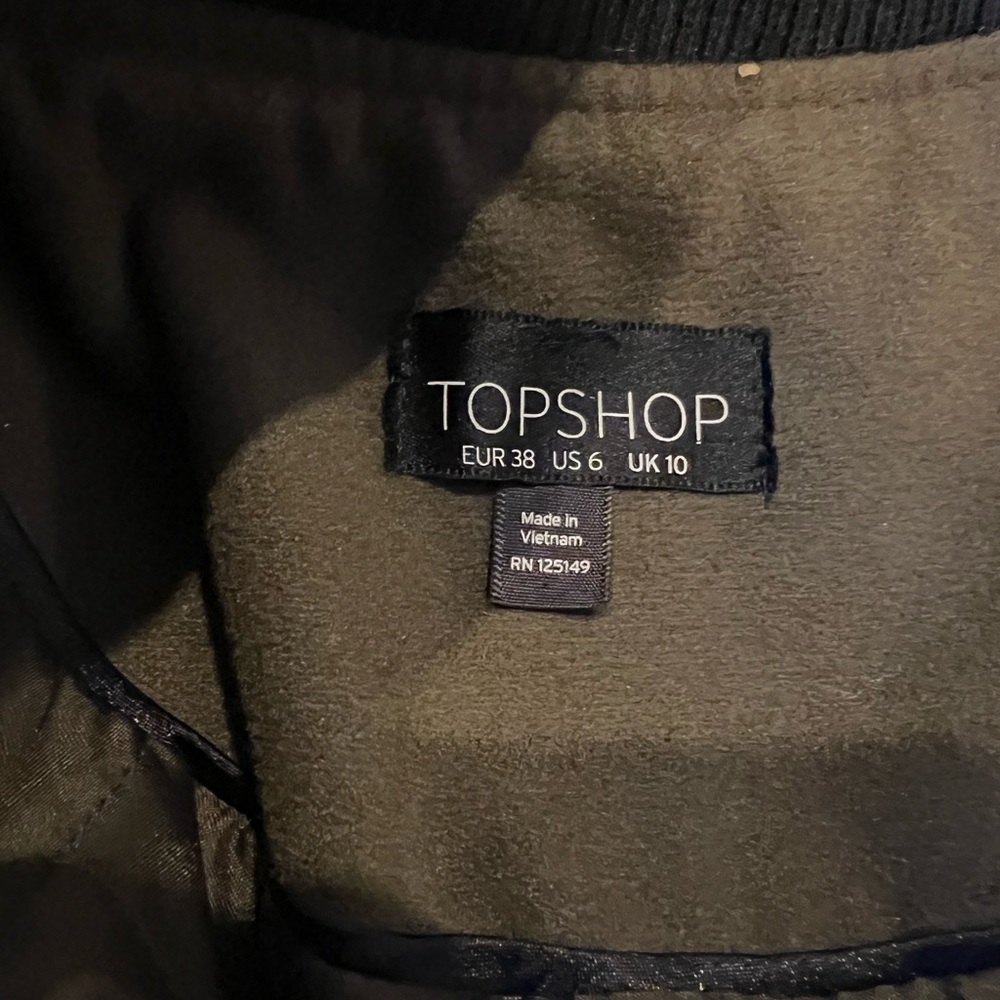 Top Shop Olive Green Coat View 5